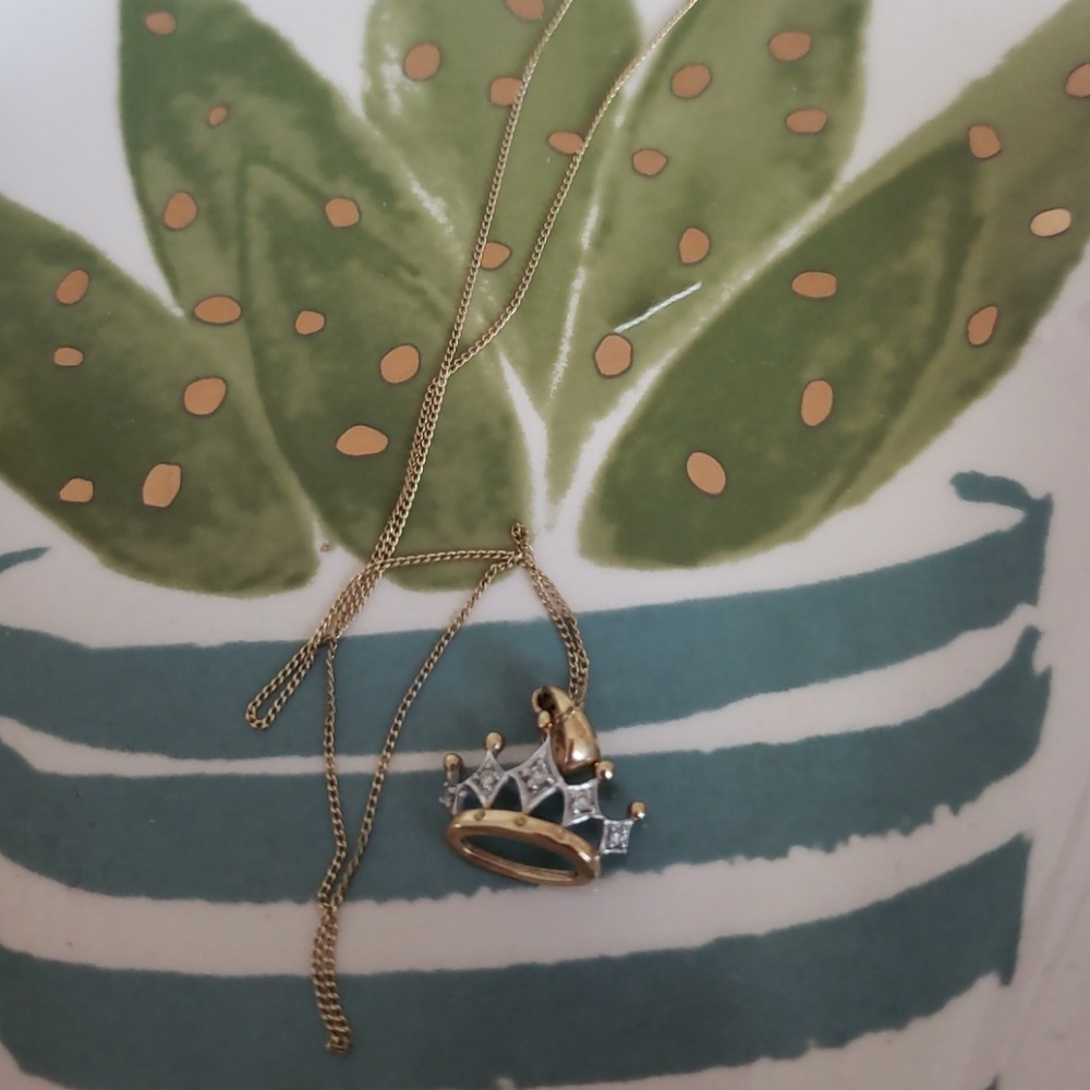 Gold Crown Pendant